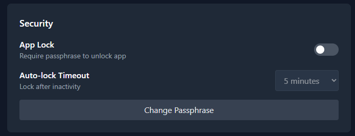 Security Settings
